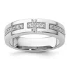 Diamond2deal 14k White Gold Lab Grown Diamond Wedding Band Ring 1/5ct Clarity- Vs Color- G-h In White