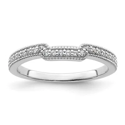 Diamond2deal 14k White Gold Lab Grown Diamond Wedding Band Ring 1/5ct Clarity- Vs Color- G-h