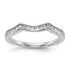 Diamond2deal 14k White Gold Lab Grown Diamond Wedding Band Ring 1/5ct Clarity- Vs Color- G-h In White