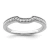 Diamond2deal 14k White Gold Lab Grown Diamond Wedding Band Ring 1/5ct Clarity- Vs Color- G-h In White