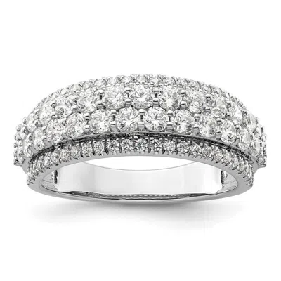 Diamond2deal 14k White Gold Lab Grown Diamond Wedding Band Ring 1.5ct Clarity- Vs Color- G-h
