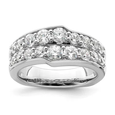 Diamond2deal 14k White Gold Lab Grown Diamond Wedding Band Ring 1.5ct Clarity- Vs Color- G-h
