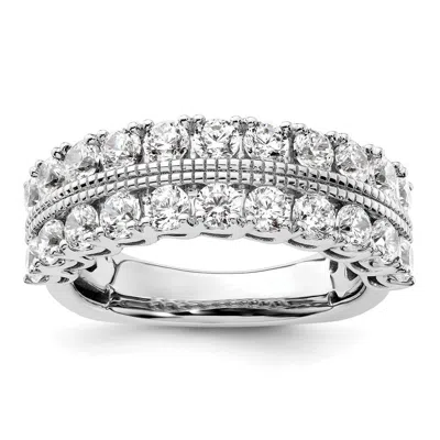 Diamond2deal 14k White Gold Lab Grown Diamond Wedding Band Ring 1.75ct Clarity- Vs Color- G-h
