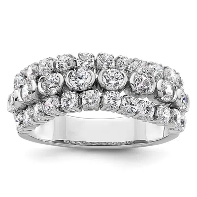 Diamond2deal 14k White Gold Lab Grown Diamond Wedding Band Ring 1.75ct Clarity- Vs Color- G-h