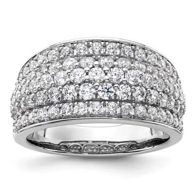 Diamond2deal 14k White Gold Lab Grown Diamond Wedding Band Ring 1.7ct Clarity- Vs Color- G-h