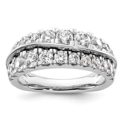 Diamond2deal 14k White Gold Lab Grown Diamond Wedding Band Ring 1.8ct Clarity- Vs Color- G-h