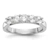 Diamond2deal 14k White Gold Lab Grown Diamond Wedding Band Ring 1ct Clarity- Vs Color- D-e In White