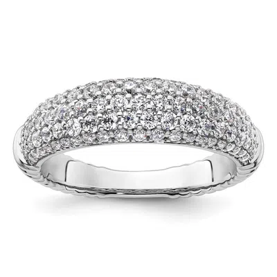Diamond2deal 14k White Gold Lab Grown Diamond Wedding Band Ring 1ct Clarity- Vs Color- G-h