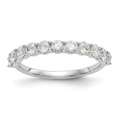 Diamond2deal 14k White Gold Lab Grown Diamond Wedding Band Ring 1ct Clarity- Vs Color- G-h