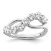 Diamond2deal 14k White Gold Lab Grown Diamond Wedding Band Ring 1ct Clarity- Vs Color- G-h In White