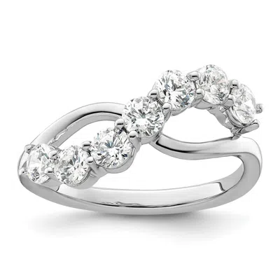 Diamond2deal 14k White Gold Lab Grown Diamond Wedding Band Ring 1ct Clarity- Vs Color- G-h
