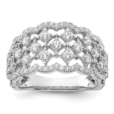 Diamond2deal 14k White Gold Lab Grown Diamond Wedding Band Ring 1ct Clarity- Vs Color- G-h