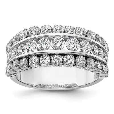 Diamond2deal 14k White Gold Lab Grown Diamond Wedding Band Ring 2.1ct Clarity- Vs Color- G-h
