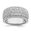 Diamond2deal 14k White Gold Lab Grown Diamond Wedding Band Ring 2ct Clarity- Vs Color- G-h In White