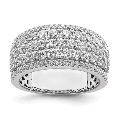 Diamond2deal 14k White Gold Lab Grown Diamond Wedding Band Ring 2ct Clarity- Vs Color- G-h