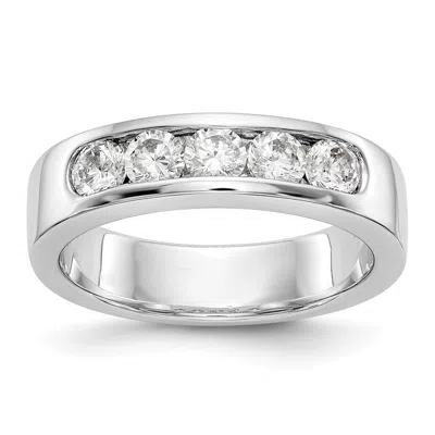 Diamond2deal 14k White Gold Lab Grown Diamond Wedding Band Ring 3/4ct Clarity- Vs Color- D-e