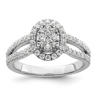 Diamond2deal 14k White Gold Lab Grown Diamond Wedding Band Ring 3/4ct Clarity- Vs Color- G-h