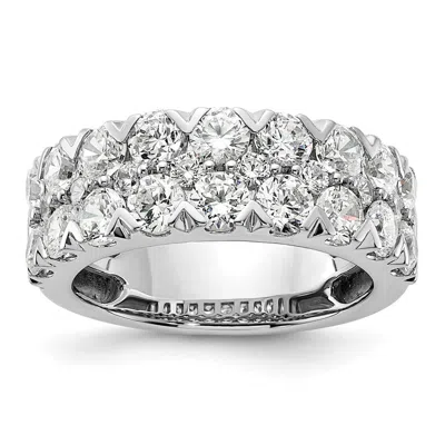 Diamond2deal 14k White Gold Lab Grown Diamond Wedding Band Ring 3ct Clarity- Vs Color- G-h