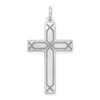 Diamond2deal 14k White Gold Laser Designed Cross Pendant In White