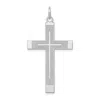 Diamond2deal 14k White Gold Laser Designed Cross Pendant In White