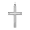 Diamond2deal 14k White Gold Laser Designed Cross Pendant In White