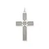 Diamond2deal 14k White Gold Laser Designed Cross Pendant In White