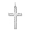 Diamond2deal 14k White Gold Laser Designed Cross Pendant In White