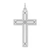 Diamond2deal 14k White Gold Laser Designed Cross Pendant In White
