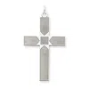 Diamond2deal 14k White Gold Laser Designed Cross Pendant In White