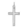 Diamond2deal 14k White Gold Laser Designed Cross Pendant In White