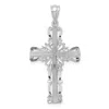 Diamond2deal 14k White Gold Latin Cross Pendant In White