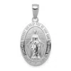 Diamond2deal 14k White Gold Miraculous Medal Pendant In White