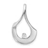Diamond2deal 14k White Gold Peg Set Slide Mounting In White