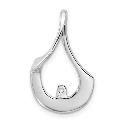 Diamond2deal 14k White Gold Peg Set Slide Mounting In Silver