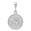 Diamond2deal 14k White Gold Polished And Satin Angel Pendant In White