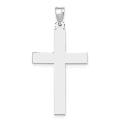Diamond2deal 14k White Gold Polished Cross Pendant