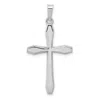 Diamond2deal 14k White Gold Polished Cross Pendant In White