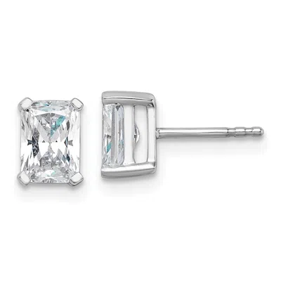 Diamond2deal 14k White Gold Radiant 1 1/2 Ct Lab Grown Diamond Stud Earrings Vs Clarity, G-h Color