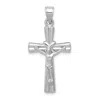 Diamond2deal 14k White Gold Reversible Crucifix Pendant In White