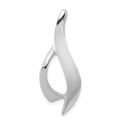 Diamond2deal 14k White Gold Slide Fits Up To 6mm Regular/fancy/reversible Omega In Metallic