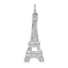 Diamond2deal 14k White Gold Solid Polished Eiffel Tower Charm In White