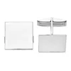 Diamond2deal 14k White Gold Square Men's Cuff Links