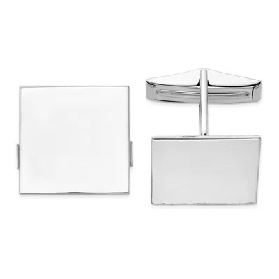 Diamond2deal 14k White Gold Square Men's Cuff Links
