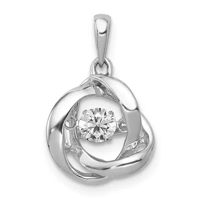 Diamond2deal 14k White Gold Vibrant Lab Grown Diamond Pendant (0.25ct, Vs, G-h) In Yellow