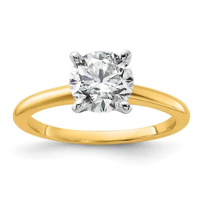 Diamond2deal 14k Yellow Gold 1 1/2 Ct Certified Lab Grown Diamond Solitaire Engagement Ring