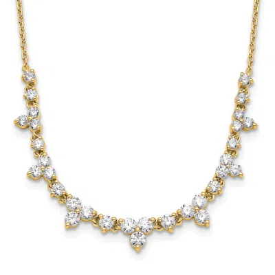 Diamond2deal 14k Yellow Gold 1 1/2 Ct Lab Grown Diamond Necklace 18" Clarity Vs, Color D-e