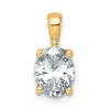 Diamond2deal 14k Yellow Gold 1 1/2 Ct Oval Cut Lab Grown Diamond Pendant In Yellow