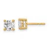 Diamond2deal 14k Yellow Gold 1 1/4 Ct Round Lab Grown Diamond Stud Earrings Vs Clarity, G-h Color In White