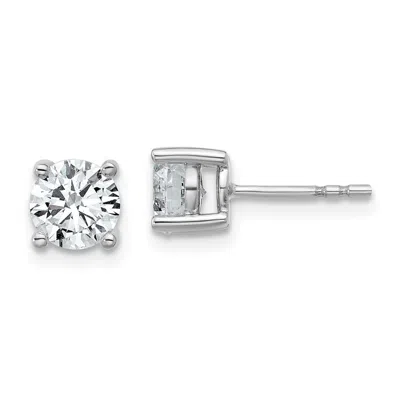 Diamond2deal 14k Yellow Gold 1 3/4 Ct Round Lab Grown Diamond Stud Earrings Vs Clarity, G-h Color