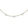 Diamond2deal 14k Yellow Gold 1 Ct Lab Grown Diamond Multi Station Necklace 18" Clarity Vs, Color D-e In Yellow